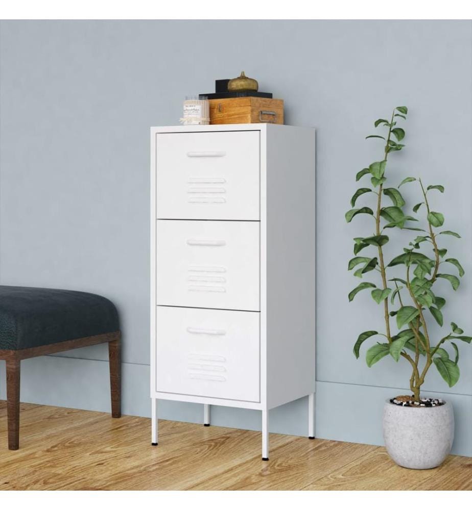 Lagerschrank Weiss 42,5x35x101,5 cm Stahl