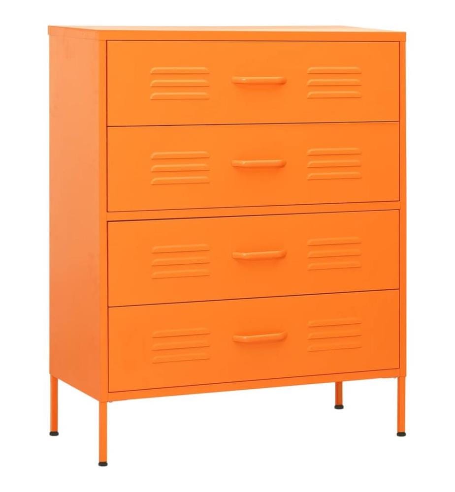 Kommode Orange 80x35x101,5 cm Stahl