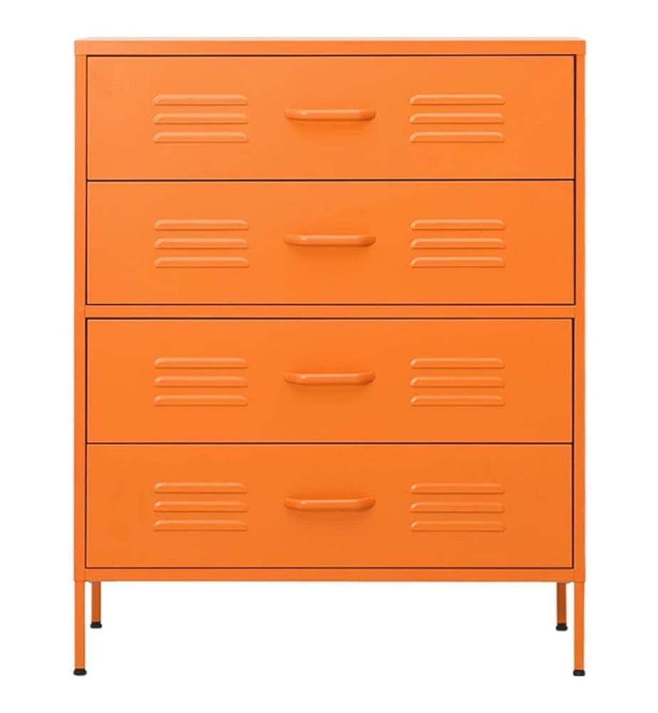 Kommode Orange 80x35x101,5 cm Stahl