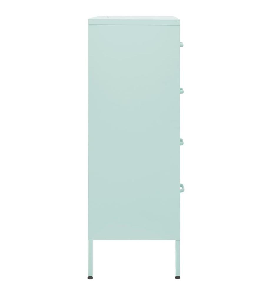 Kommode Minzgrün 80x35x101,5 cm Stahl