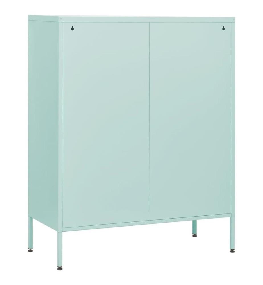 Kommode Minzgrün 80x35x101,5 cm Stahl