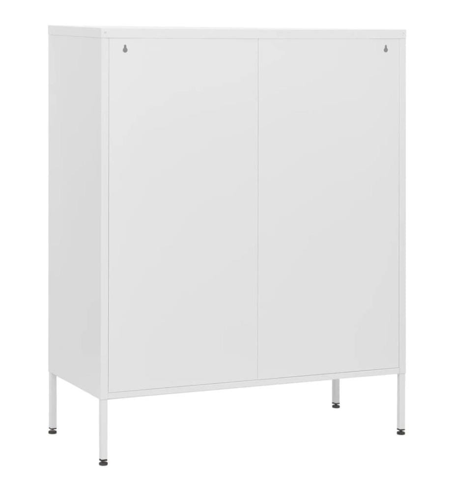 Kommode Weiss 80x35x101,5 cm Stahl