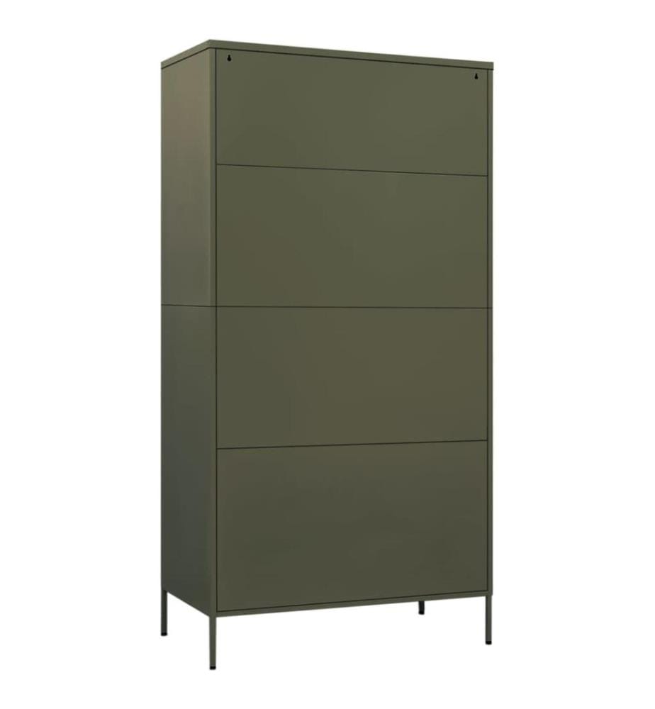 Garde-robe Vert olive 90x50x180 cm Acier