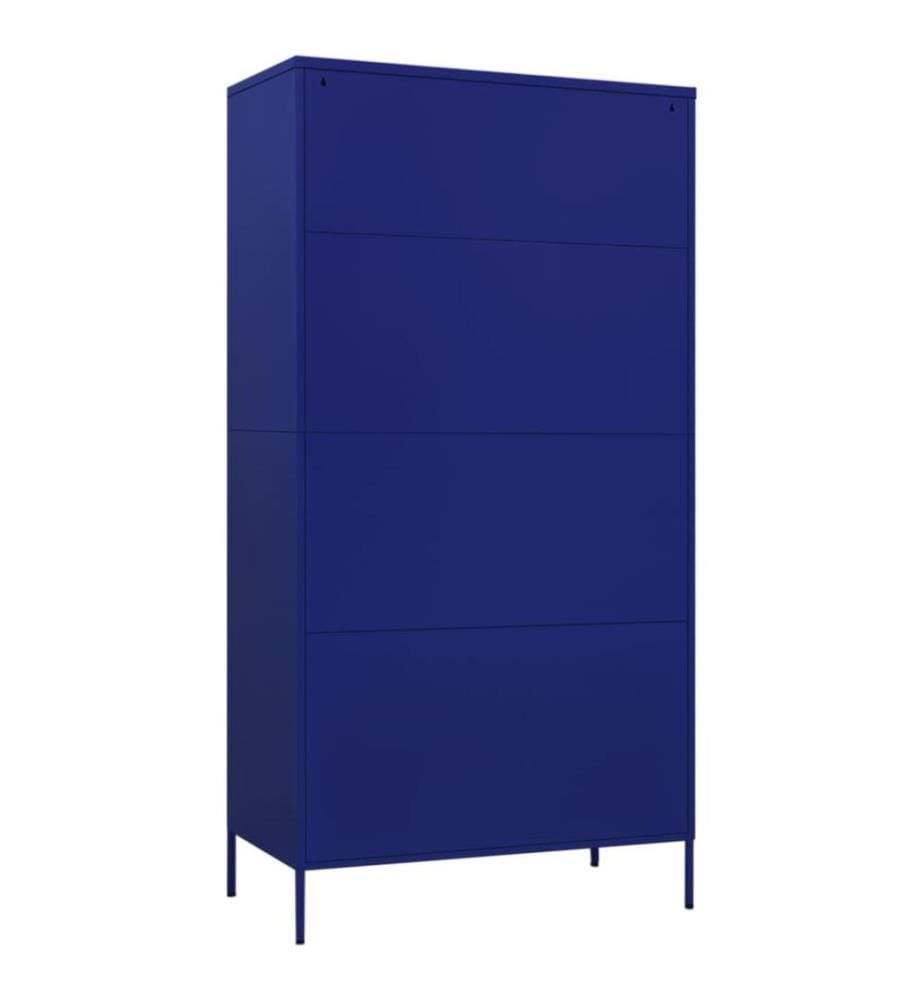 Garde-robe Bleu marine 90x50x180 cm Acier