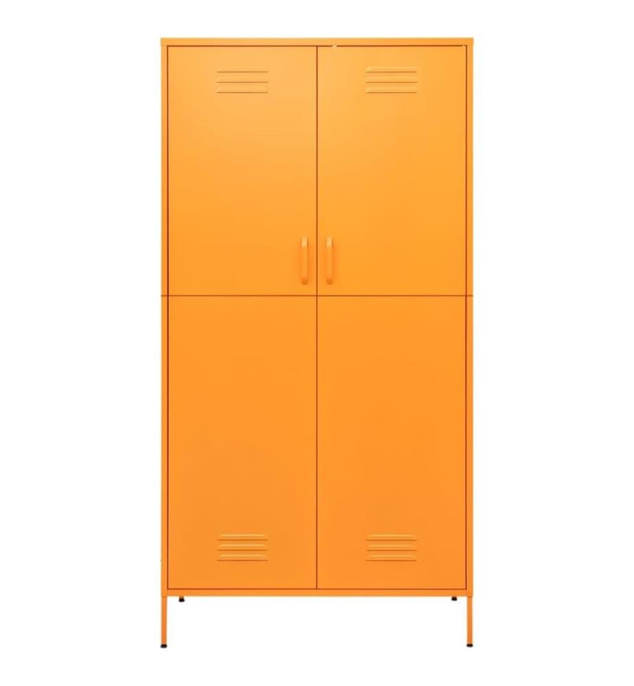 Kleiderschrank Senfgelb 90x50x180 cm Stahl