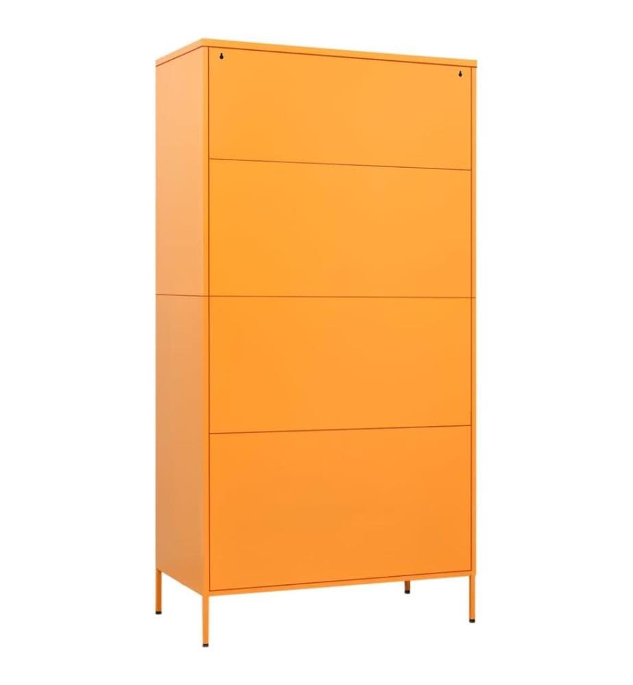 Kleiderschrank Senfgelb 90x50x180 cm Stahl