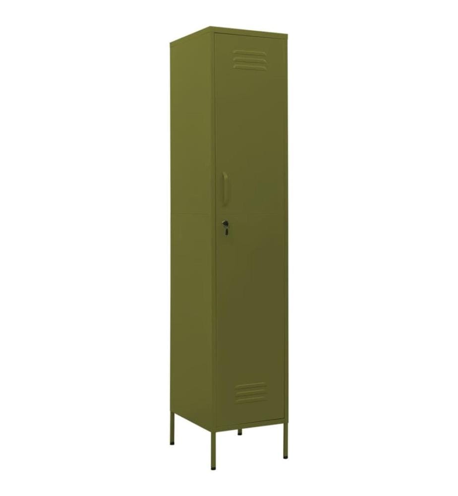 Armoire à casiers Vert olive 35x46x180 cm Acier