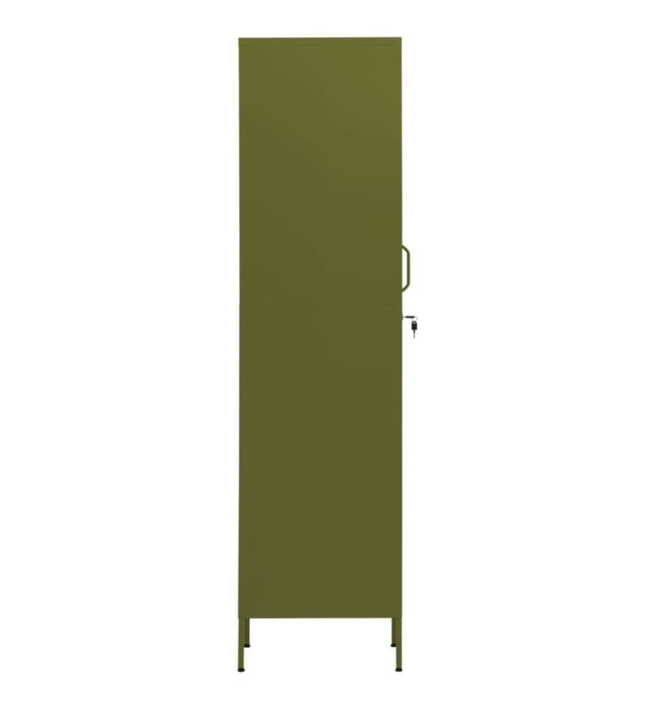 Armoire à casiers Vert olive 35x46x180 cm Acier