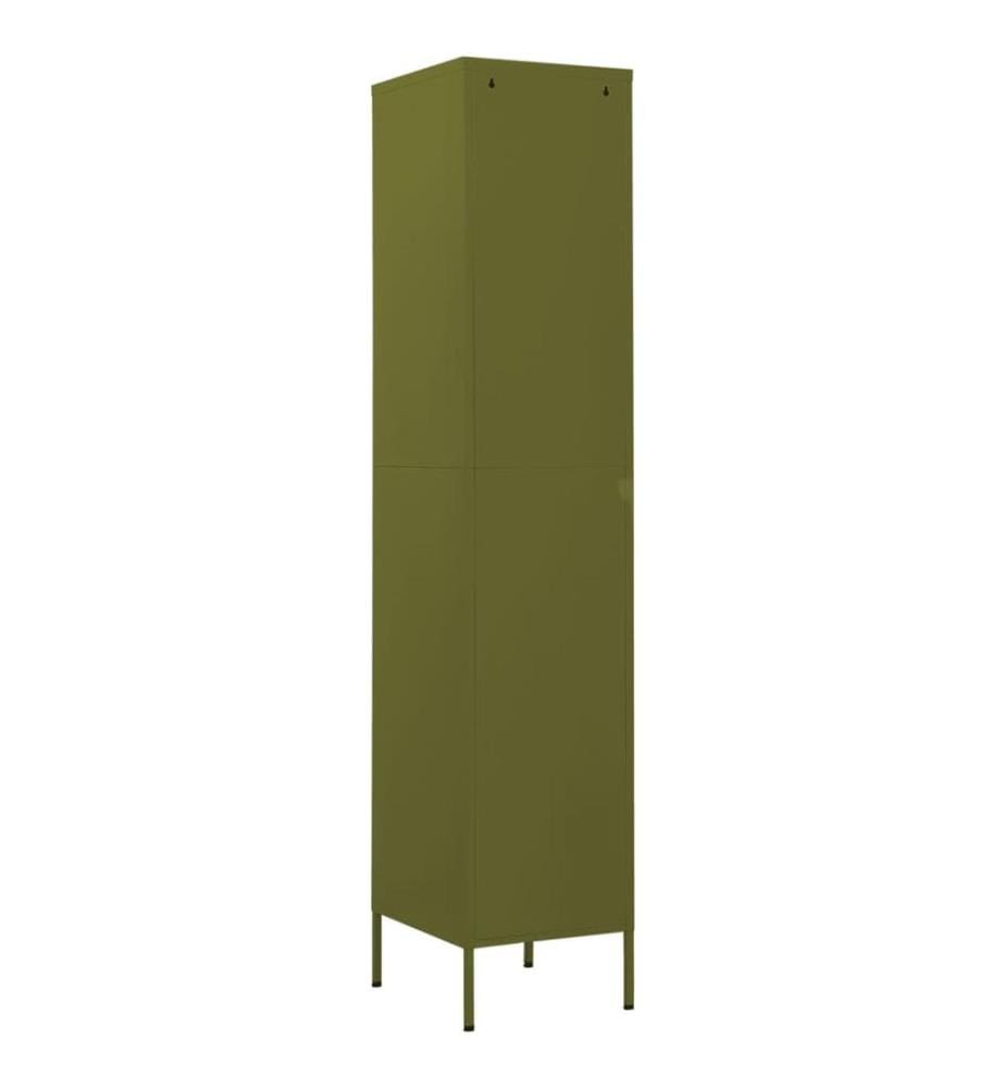 Armoire à casiers Vert olive 35x46x180 cm Acier