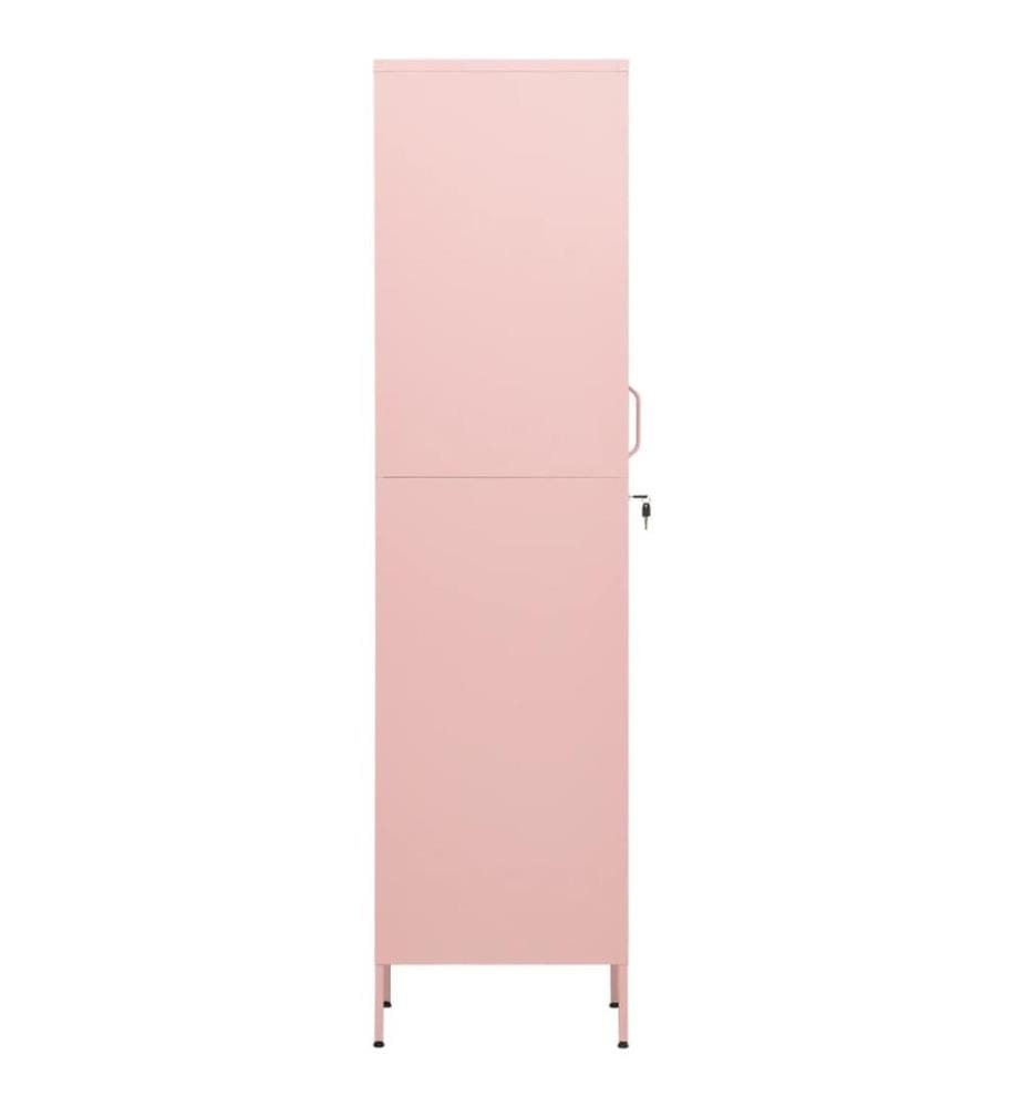 Armoire à casiers Rose 35x46x180 cm Acier
