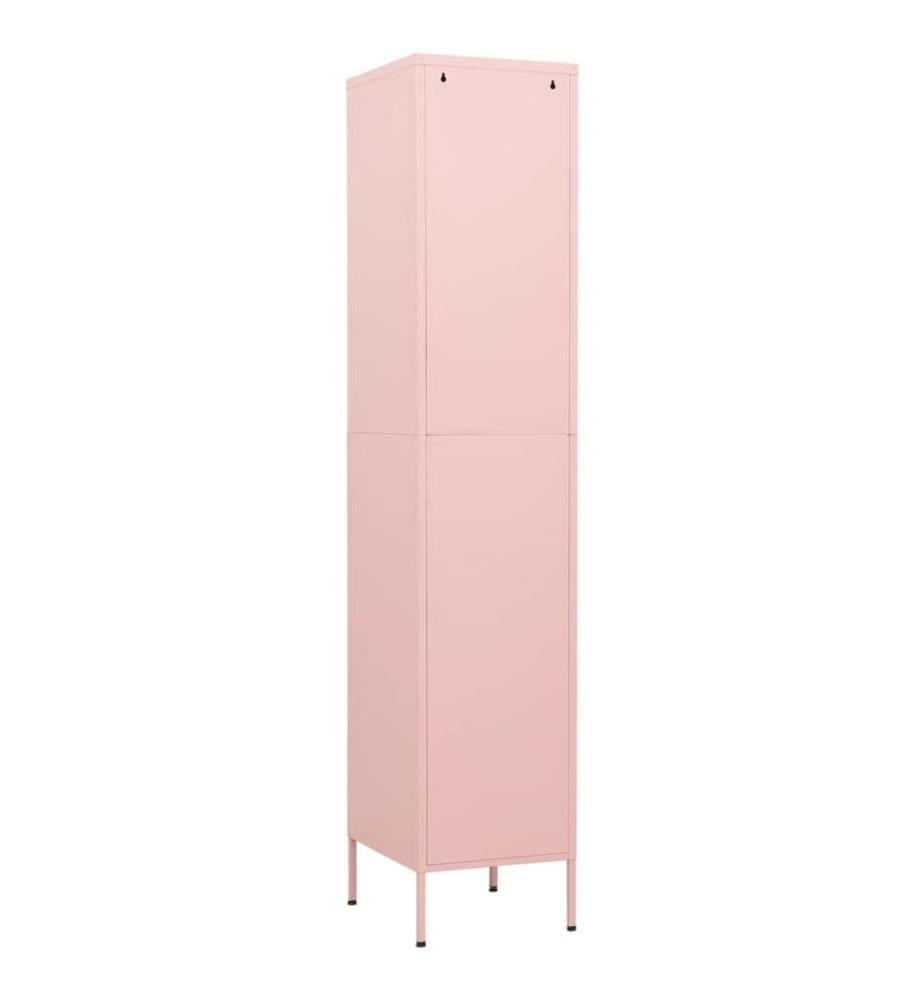 Armoire à casiers Rose 35x46x180 cm Acier