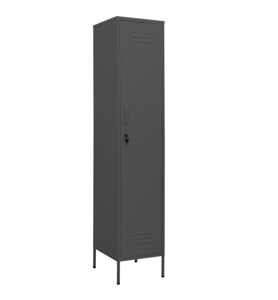 Schliessfachschrank Anthrazit 35x46x180 cm Stahl