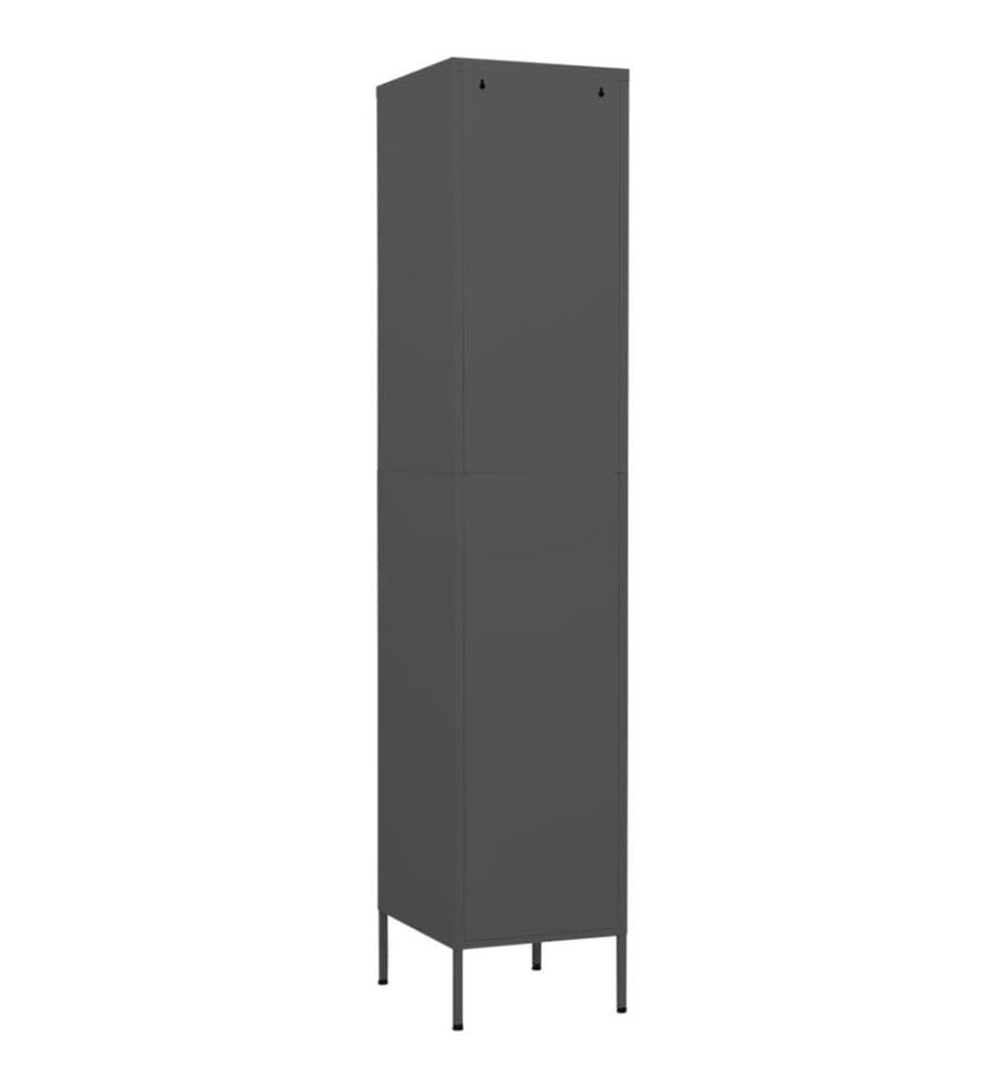 Schliessfachschrank Anthrazit 35x46x180 cm Stahl