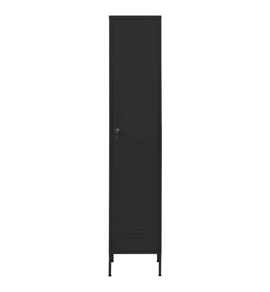 Armoire à casiers Noir 35x46x180 cm Acier