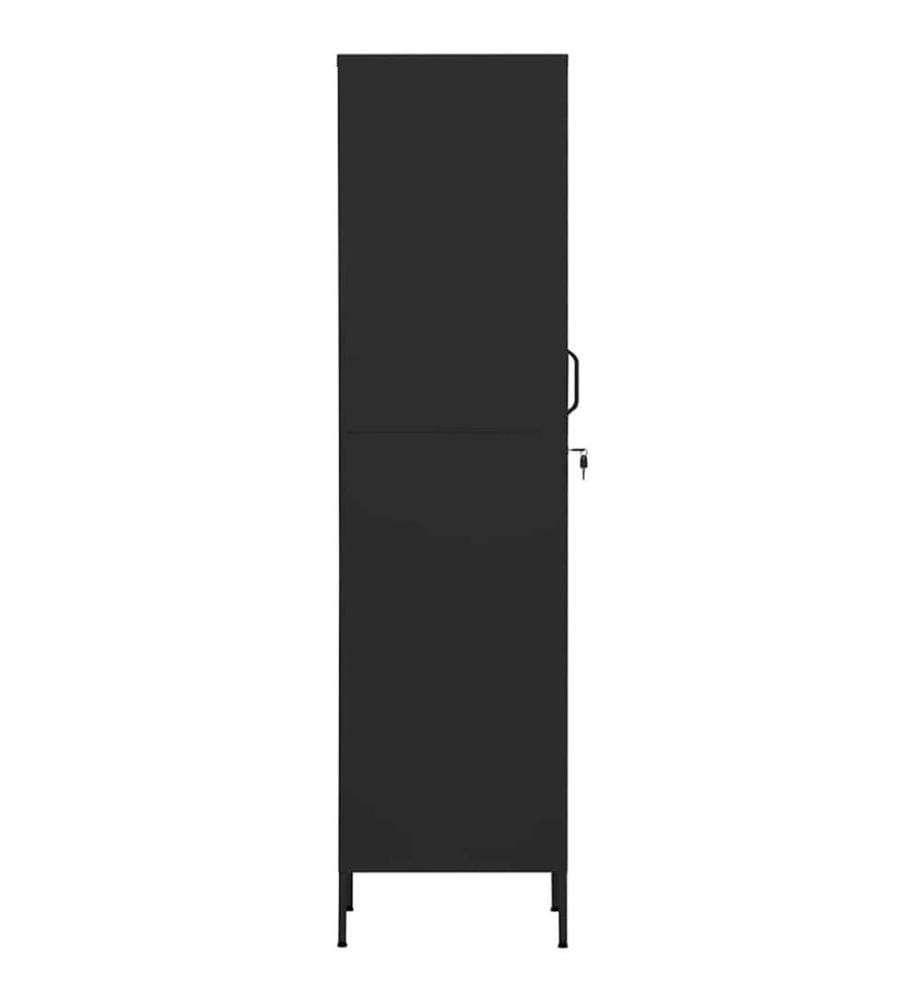 Armoire à casiers Noir 35x46x180 cm Acier