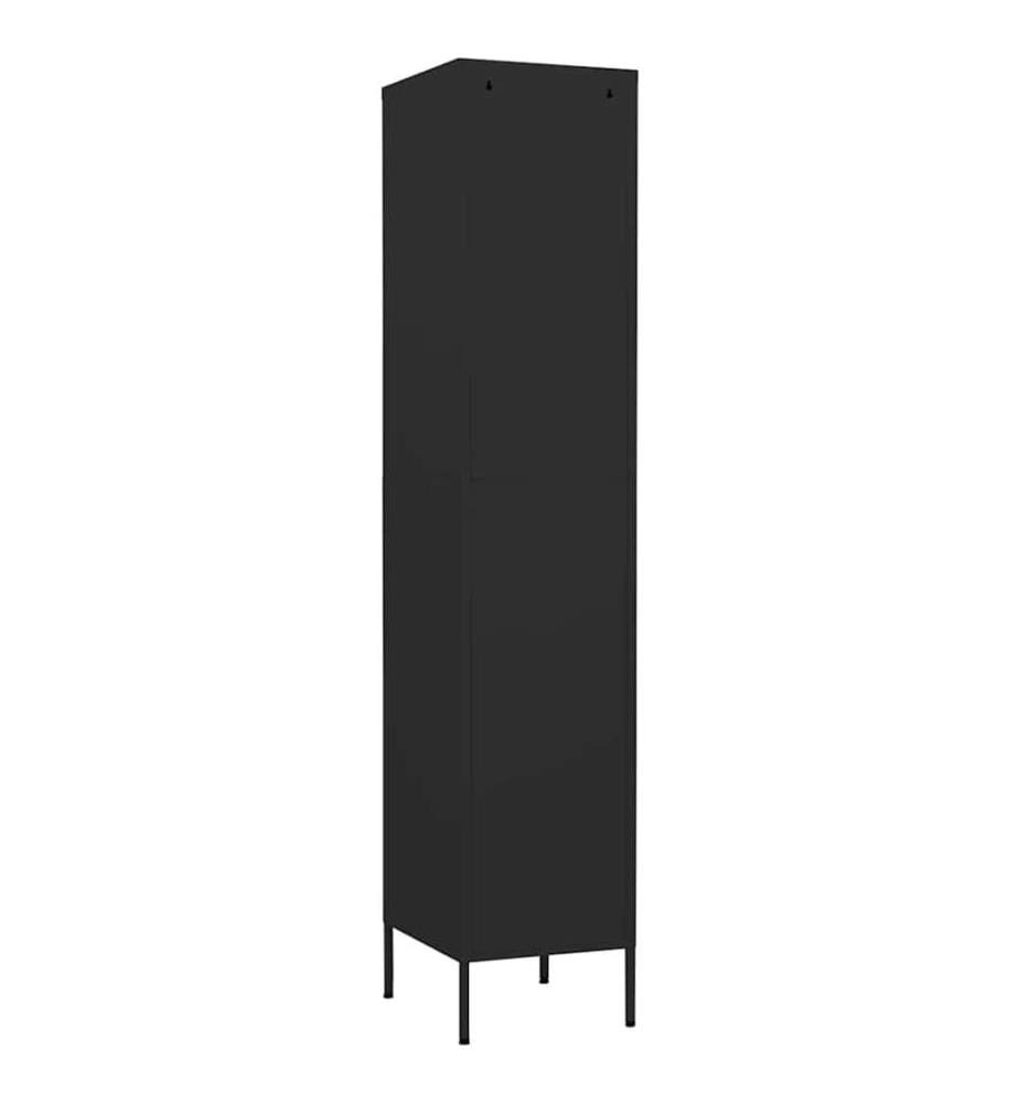 Armoire à casiers Noir 35x46x180 cm Acier