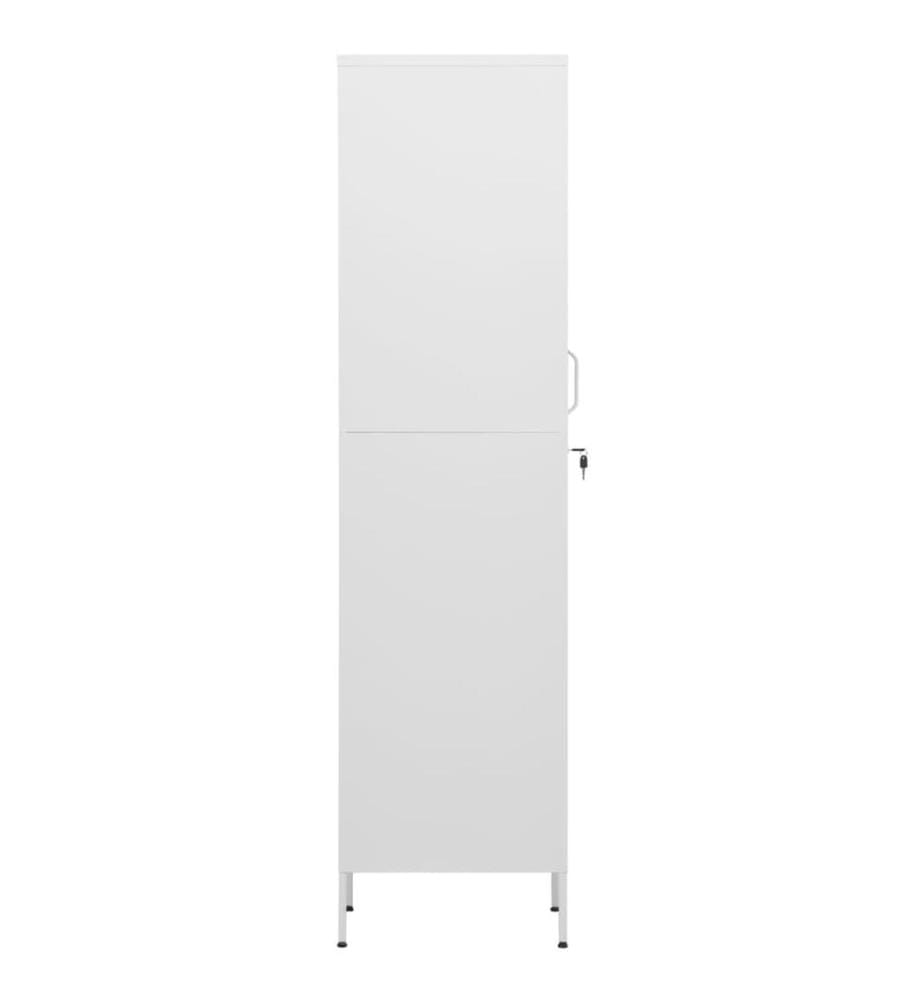 Schliessfachschrank Weiss 35x46x180 cm Stahl