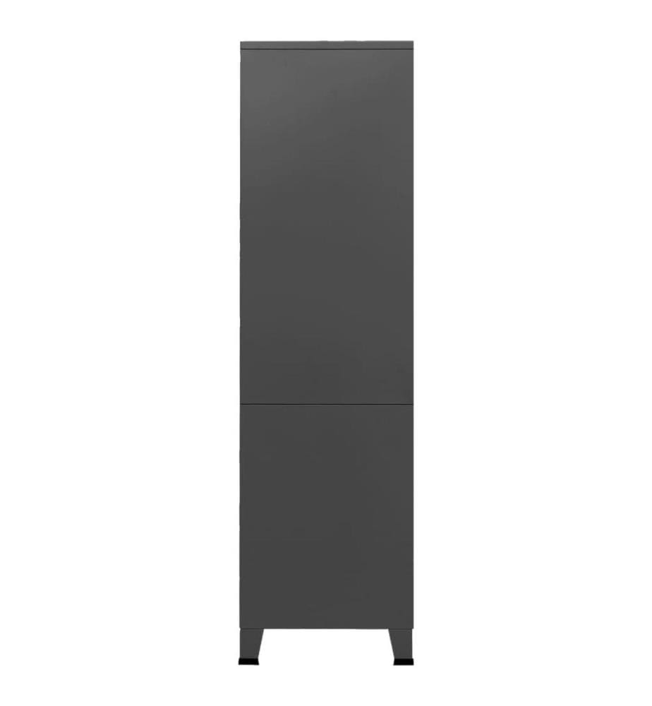 Industrial Kleiderschrank Anthrazit 90x50x180 cm Metall
