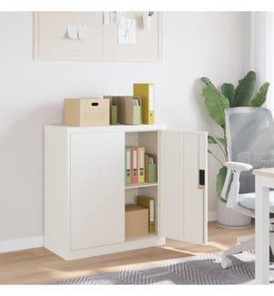 Aktenschrank Weiss 79x40x90 cm Stahl