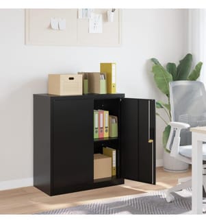 Aktenschrank Schwarz 79x40x90 cm Stahl