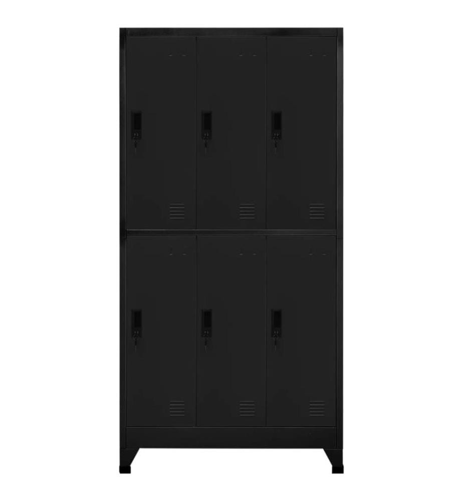 Armoire à casiers Noir 90x45x180 cm Acier