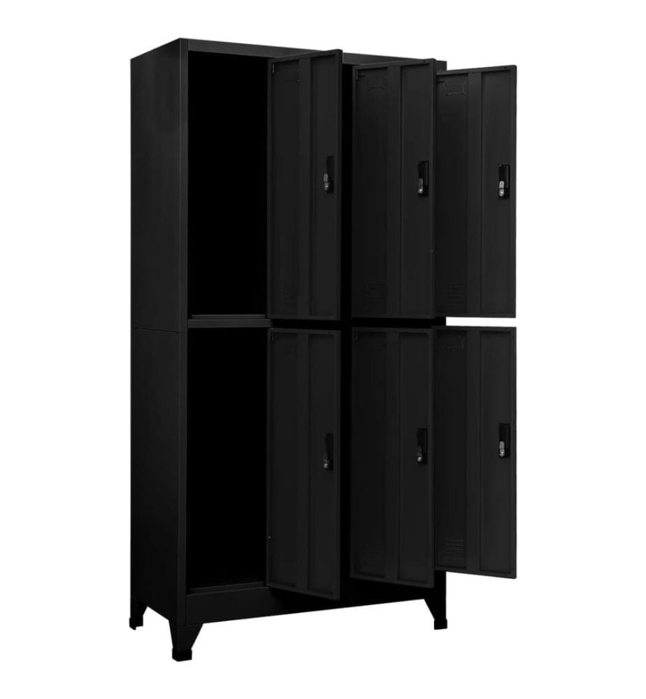 Armoire à casiers Noir 90x45x180 cm Acier