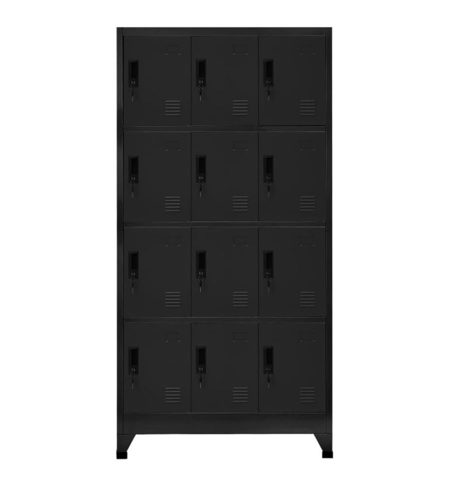 Armoire à casiers Noir 90x45x180 cm Acier