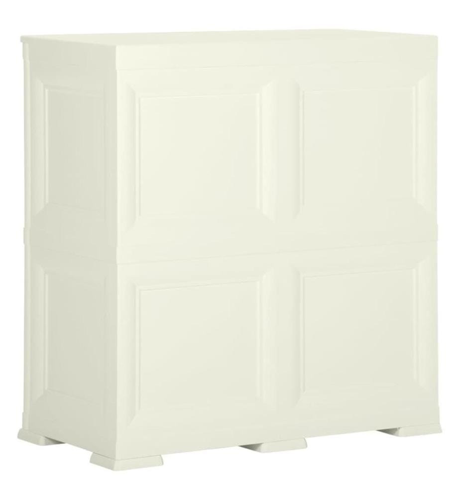 Kunststoffschrank 79x43x85,5 cm Holzdesign Vanilleeis
