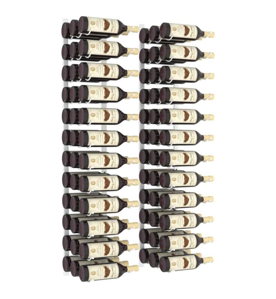 Casier à vin mural pour 36 bouteilles 2 pcs Blanc Fer