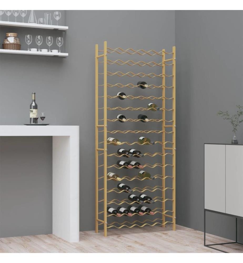 Weinregal für 96 Flaschen Golden Metall