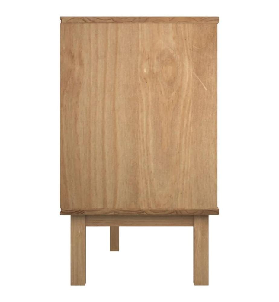 Commode OTTA marron et gris 111x43x73,5 cm bois de pin massif