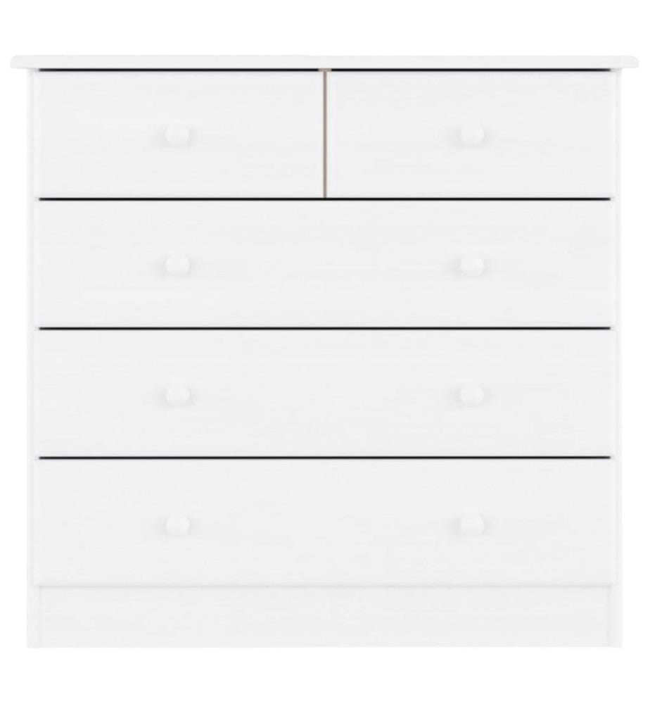 Commode ALTA blanc 77x35x73 cm bois massif de pin