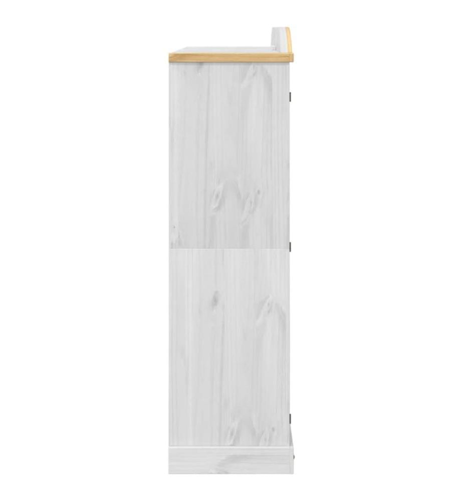 Kleiderschrank Corona Weiss 194x52x186 cm Massivholz Kiefer