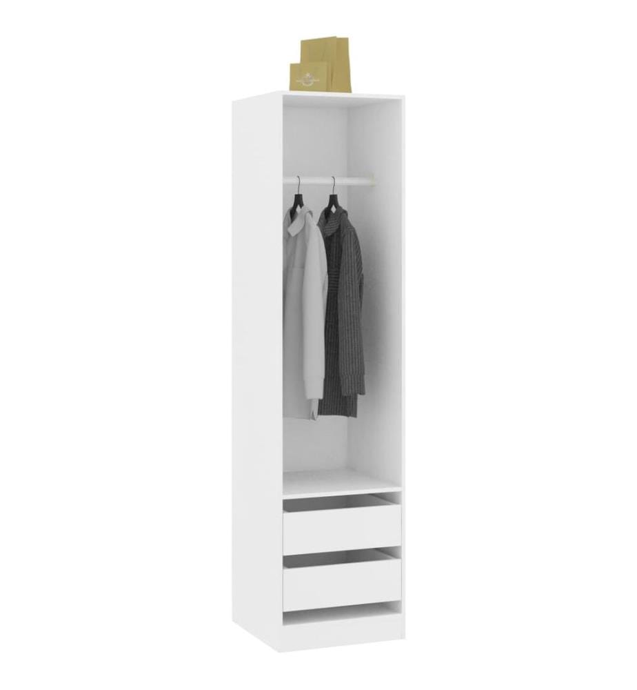 Garde-robe avec tiroirs Blanc 50x50x200 cm Bois d'ingénierie