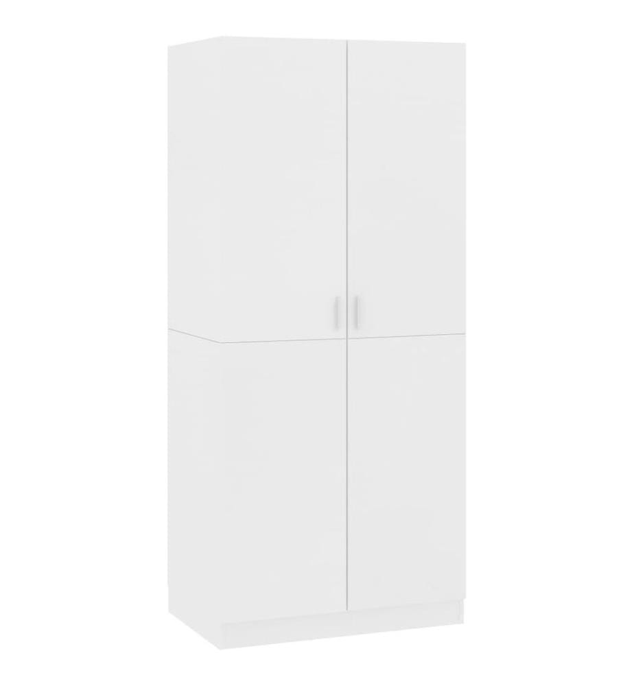 Garde-robe Blanc 80x52x180 cm Bois d'ingénierie