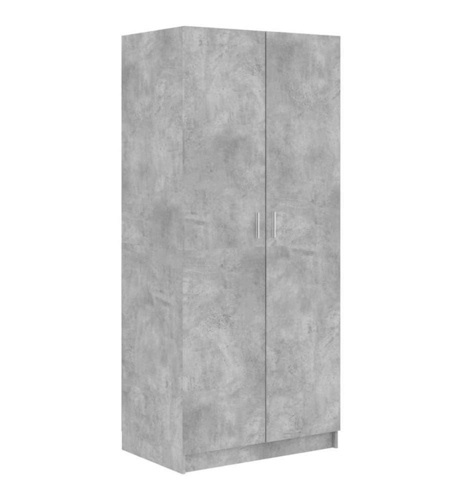 Garde-robe Gris béton 80x52x180 cm Bois d'ingénierie