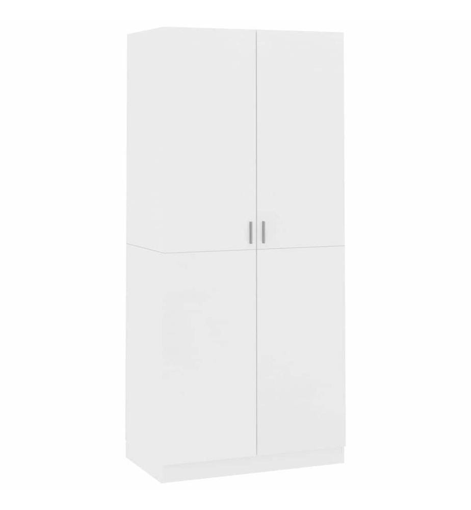 Garde-robe Blanc 90x52x200 cm Bois d'ingénierie