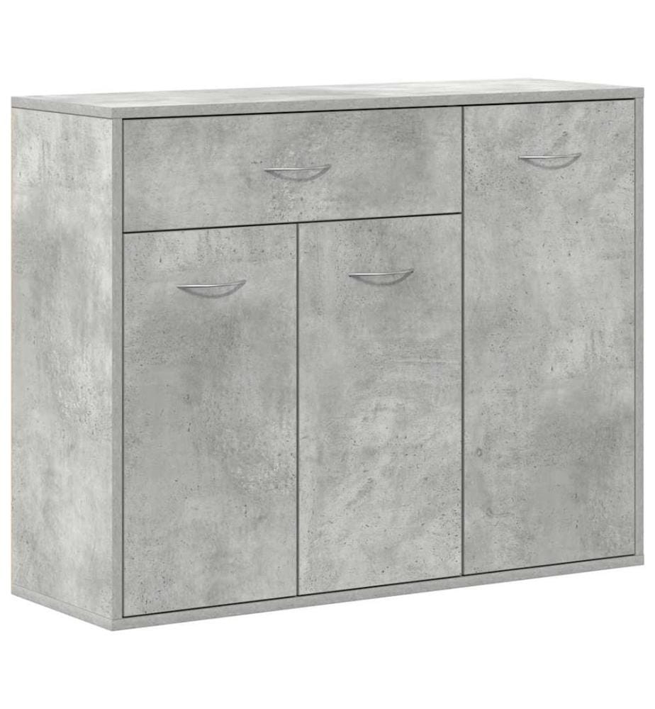 Buffet Gris béton 88x30x70 cm Bois d'ingénierie