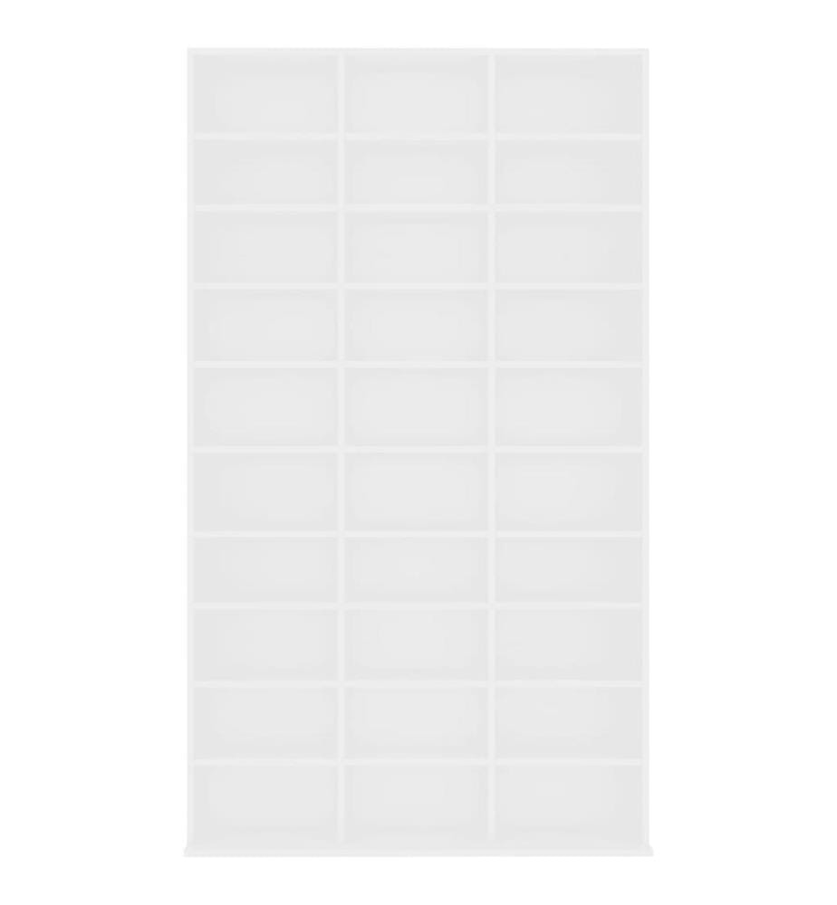 CD-Schrank Weiss 102x16x177,5 cm Holzwerkstoff