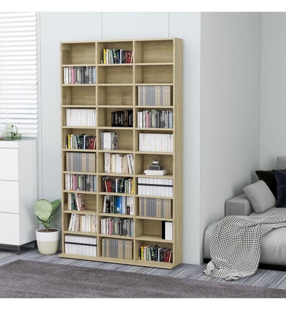 CD-Schrank Sonoma-Eiche 102x16x177,5 cm Holzwerkstoff