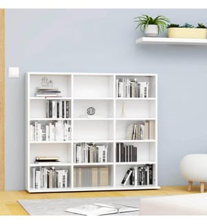 CD-Regal Weiss 100x23x89,5 cm Holzwerkstoff
