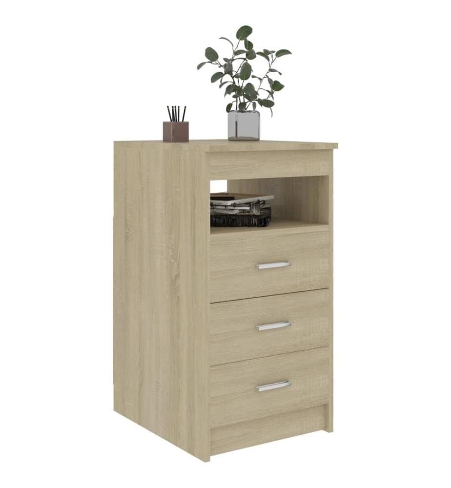 Sideboard mit Schubladen Sonoma-Eiche 40x50x76 cm Holzwerkstoff