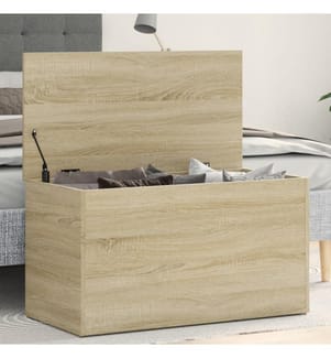 Aufbewahrungstruhe Sonoma-Eiche 84x42x46 cm Holzwerkstoff