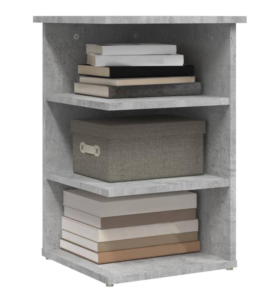 Beistellregal Betongrau 35x35x55 cm Holzwerkstoff