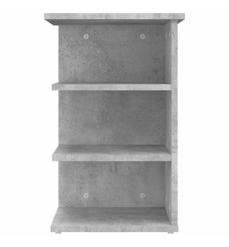 Beistellregal Betongrau 35x35x55 cm Holzwerkstoff
