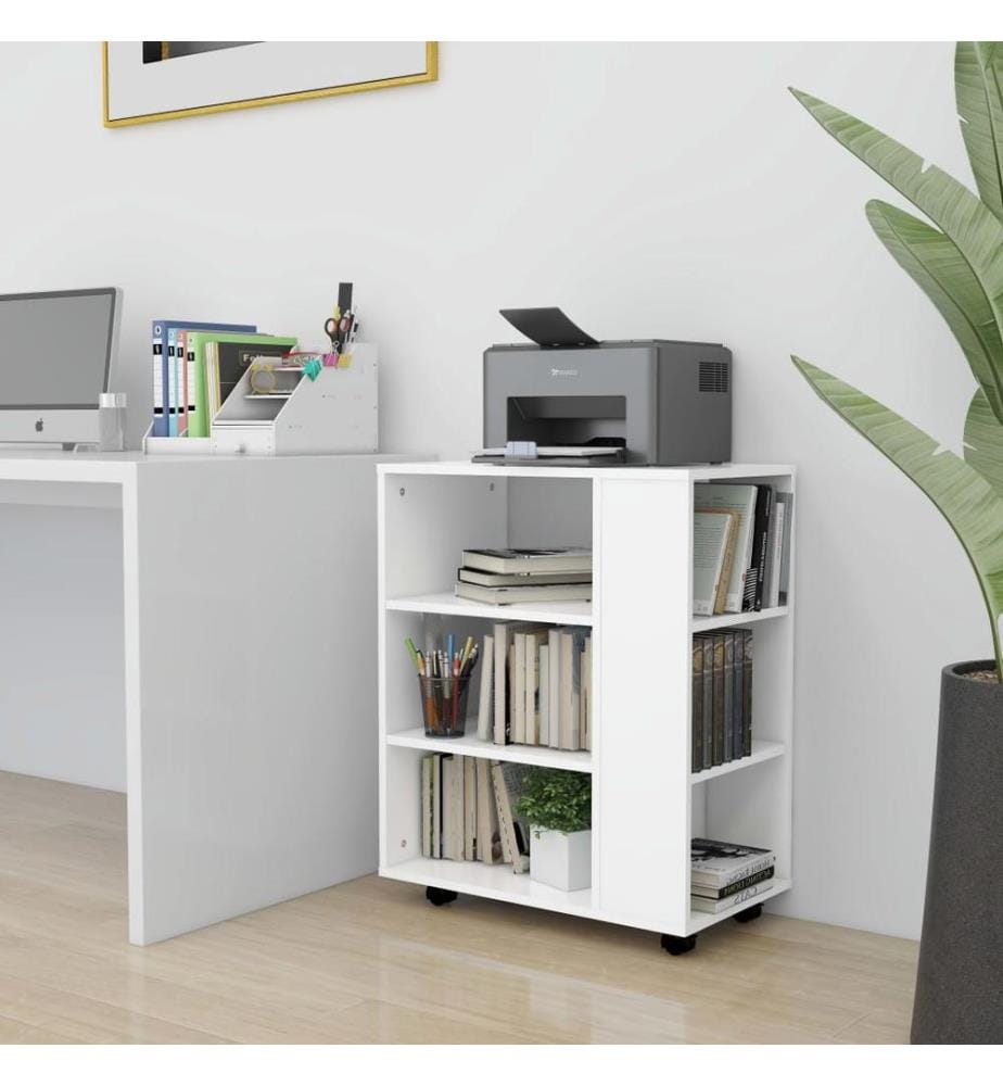 Rollschrank Weiss 60x35x75 cm Holzwerkstoff