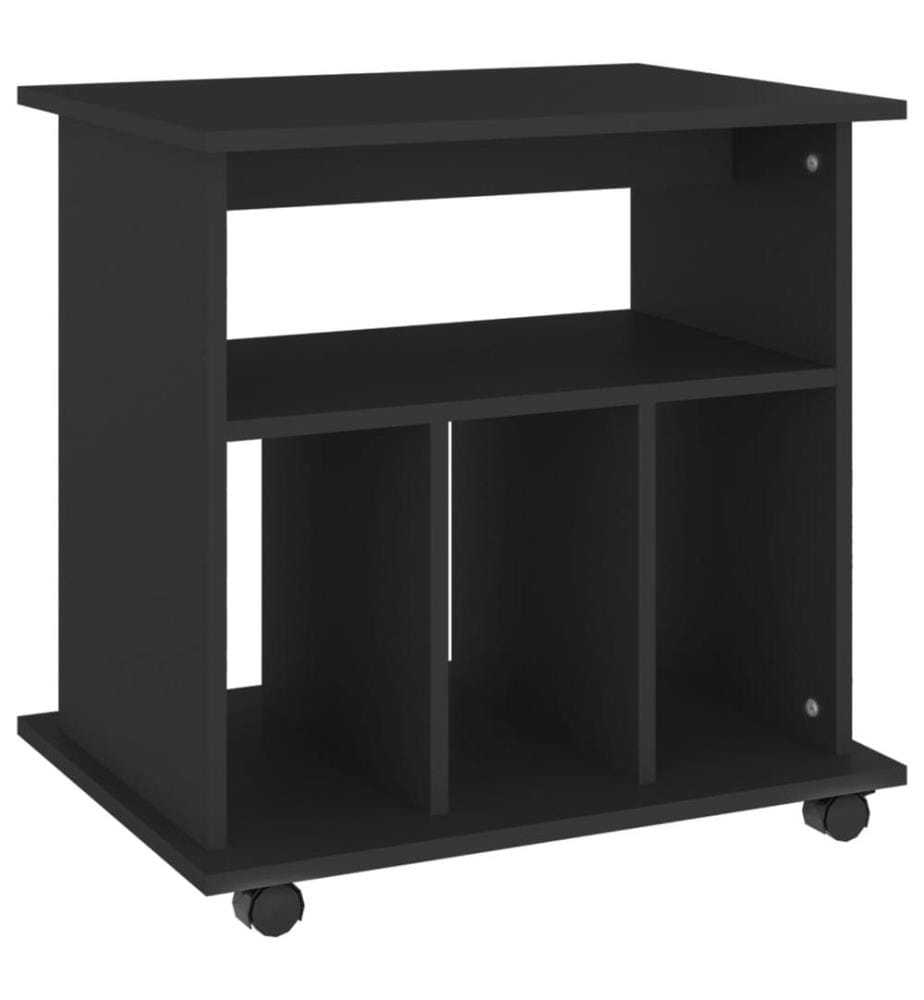 Rollschrank Schwarz 60x45x60 cm Holzwerkstoff