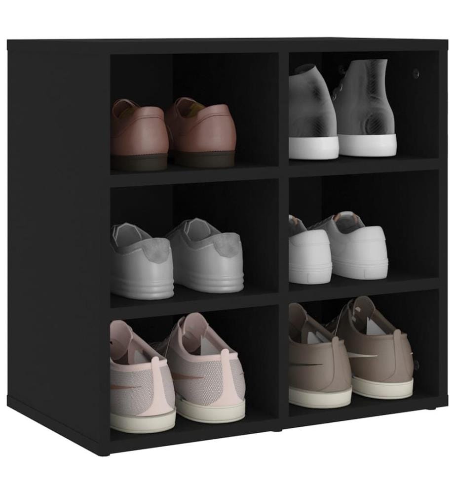 Schuhregal Schwarz 52,5x30x50 cm