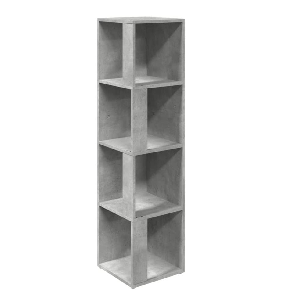 Armoire d'angle Gris béton 33x33x132 cm Aggloméré
