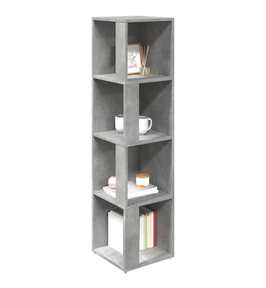 Armoire d'angle Gris béton 33x33x132 cm Aggloméré
